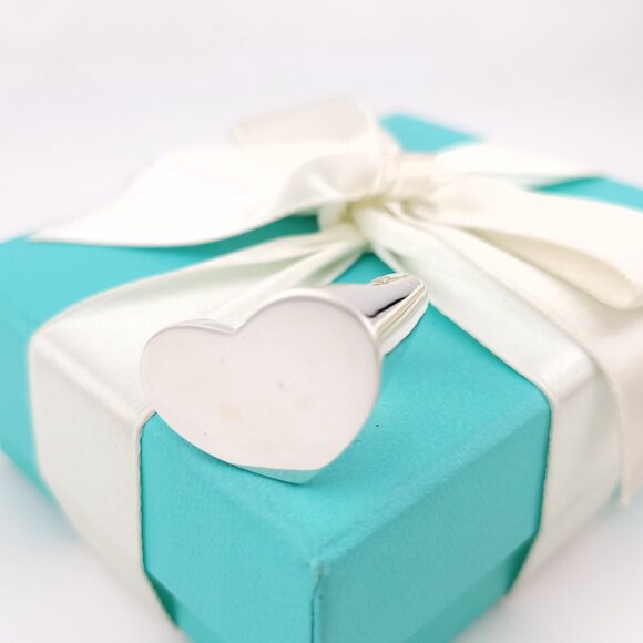 Tiffany & Co. Sterling Silver Paloma Picasso Double Modern Heart Ring Size 7.5 - Picture 1 of 11